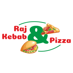 Raj Kebab & Pizza logo.
